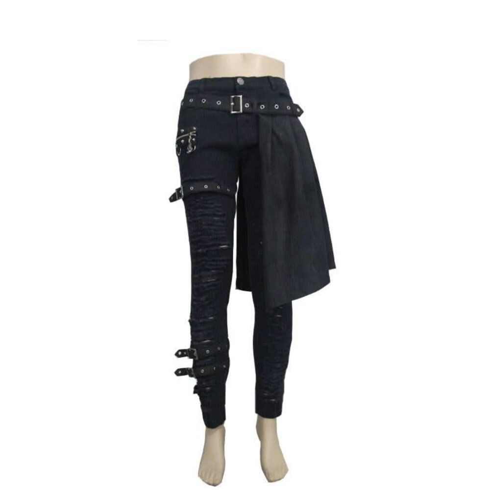 Devil Fashion "Incubus" Punk Ripped Trouser - Picture 4 of 11